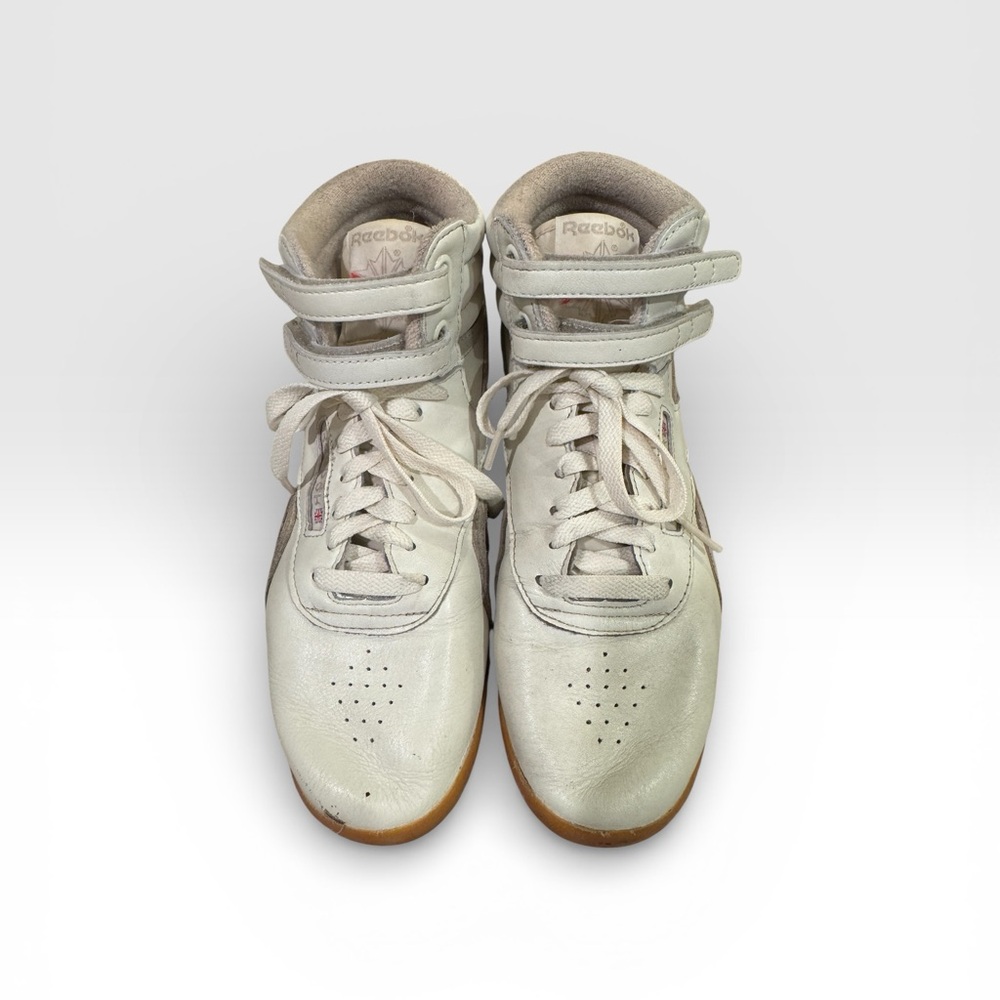 RARE Vintage Reebok Classic White High-Tops Size 9.5